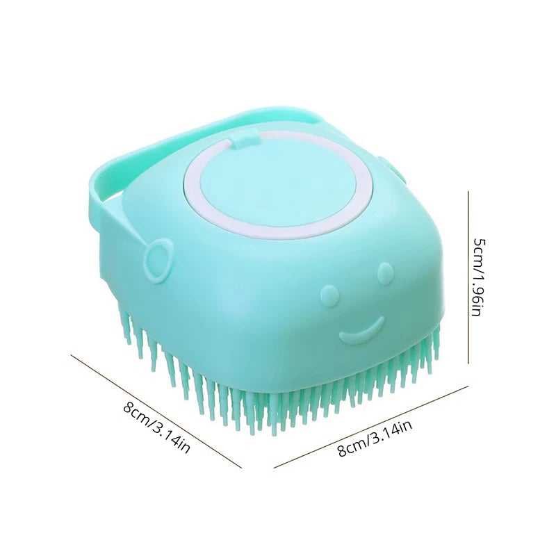 Escova de banho para animais de estimação, massageador de silicone macio, gel de banho, ferramentas limpas, pente, limpeza de cães e gatos, suprimentos de limpeza