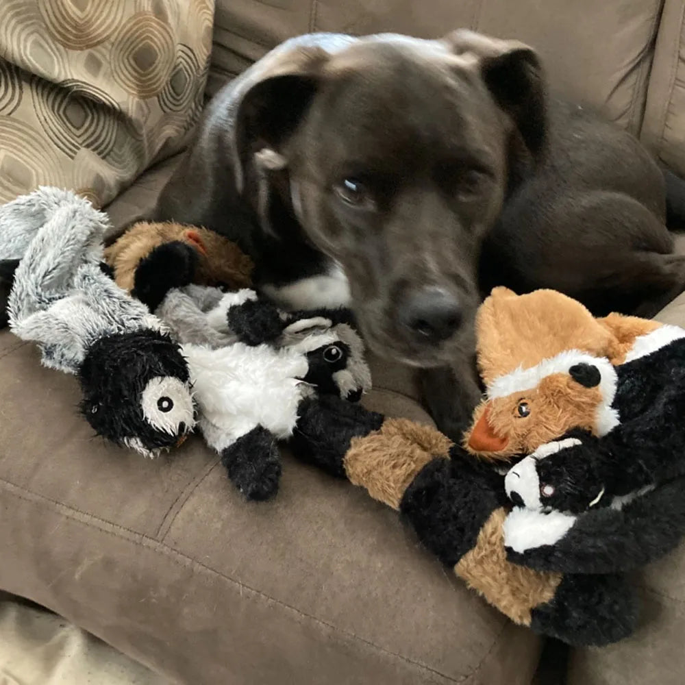 Engraçado animal simulado sem recheio brinquedo do cão com rangidos durável stuffingless pelúcia estridente cão mastigar brinquedo crinkle pet rangido brinquedo