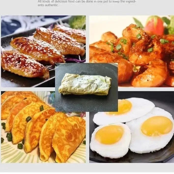Frigideira de ferro fundido de 26cm, não revestida, antiaderente, ovo, panqueca, crepe, bife, frigideira, fogão de indução a gás, panelas de cozinha Kasa & Pet Store