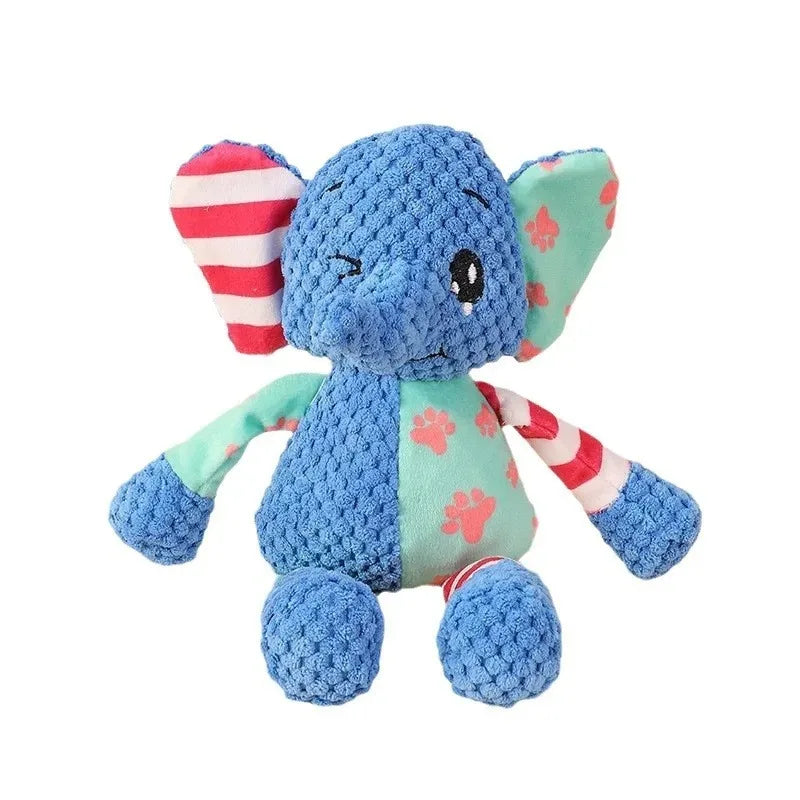 Brinquedo de Pelúcia para Cães, Fofo, em Formato de Raposa e Elefante, Anti-Mordida, Interativo, com Som, para Limpeza dos Dentes, Diversão e Resistência à Mordida