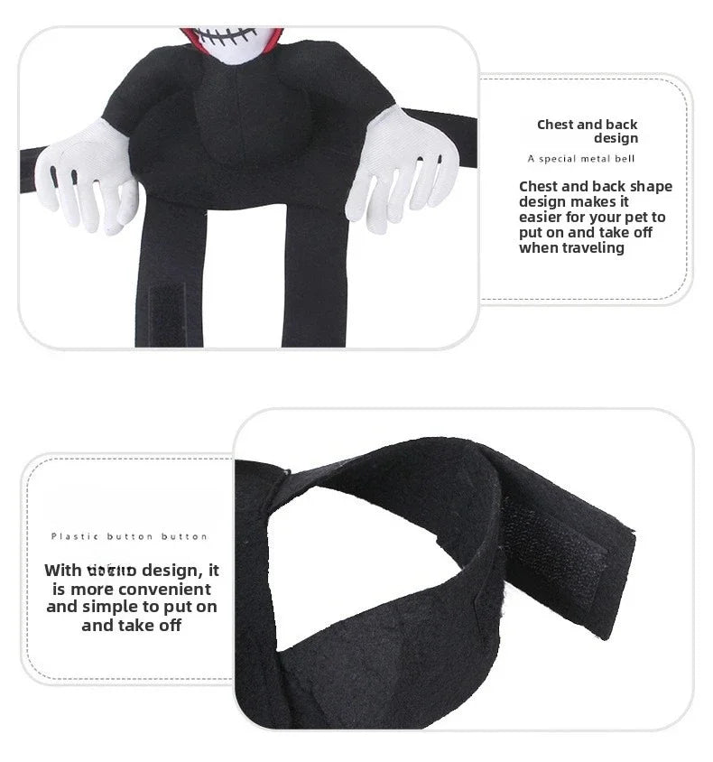 Fantasia de Halloween para Cães de Estimação, Estilo Esqueleto Ceifador, Roupa de Cosplay para Cães, Traje Engraçado para Cães de Médio e Grande Porte, Vestido de Festa para Cães