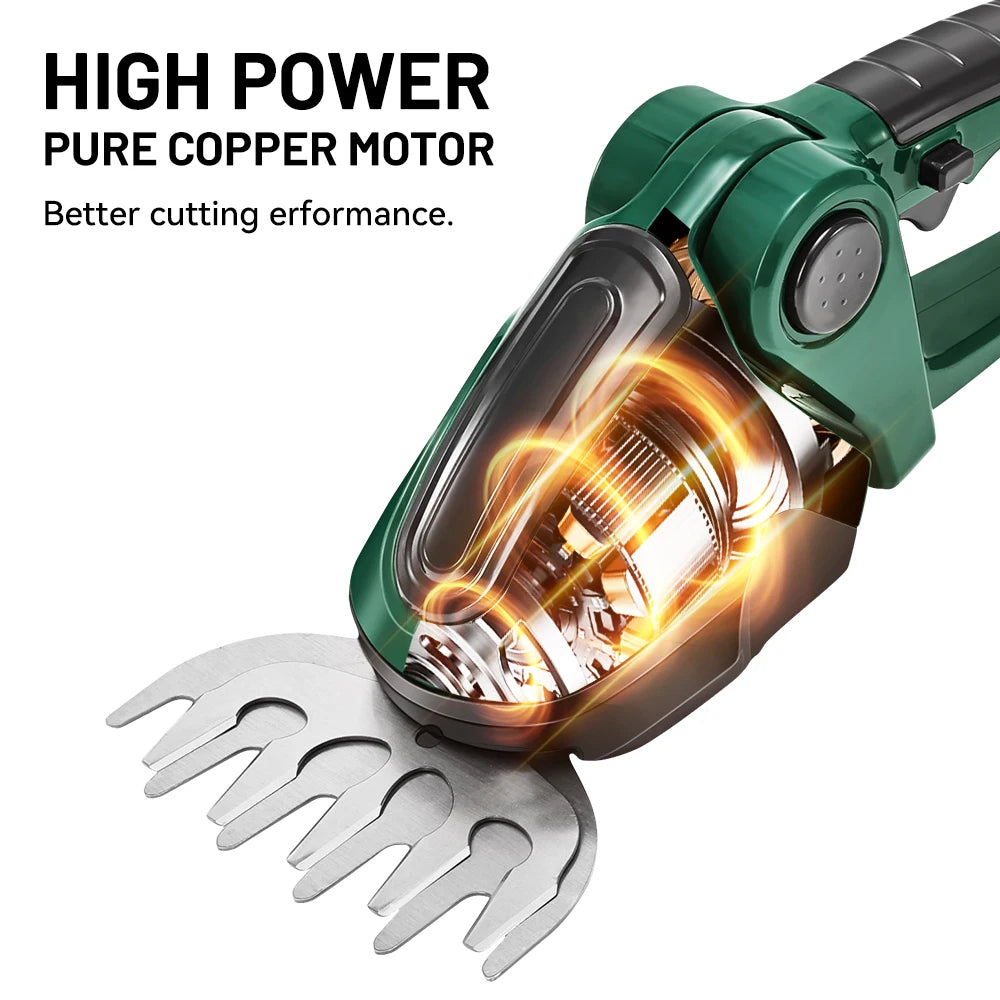 Aparador de sebes elétrico 2 em 1, 20000rpm, cortador de grama, jardim, poda de sebes, tesoura, ferramenta elétrica para makita, bateria de 18v