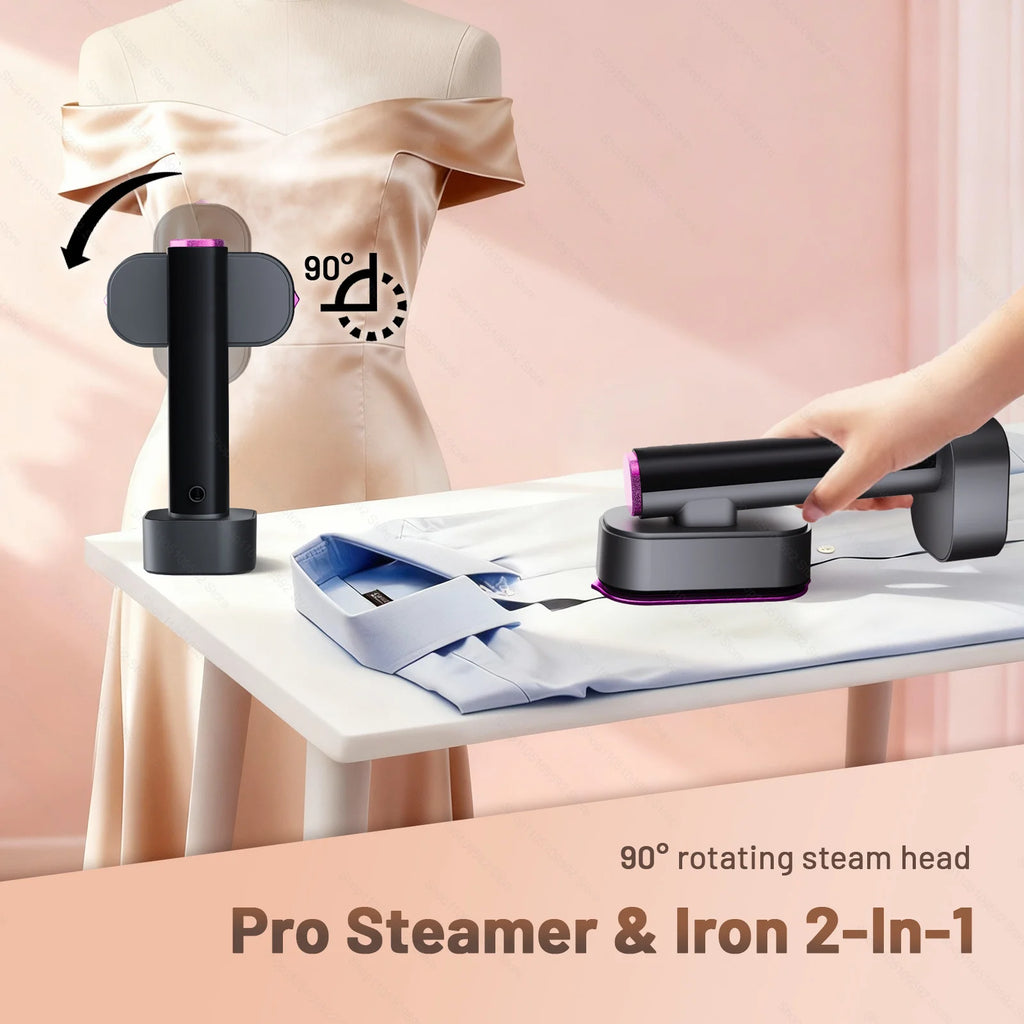 Ferro a Vapor Portátil Profissional de Mão 1200W para Uso Doméstico, Vaporizador de Roupas para Superfícies de Vestuário