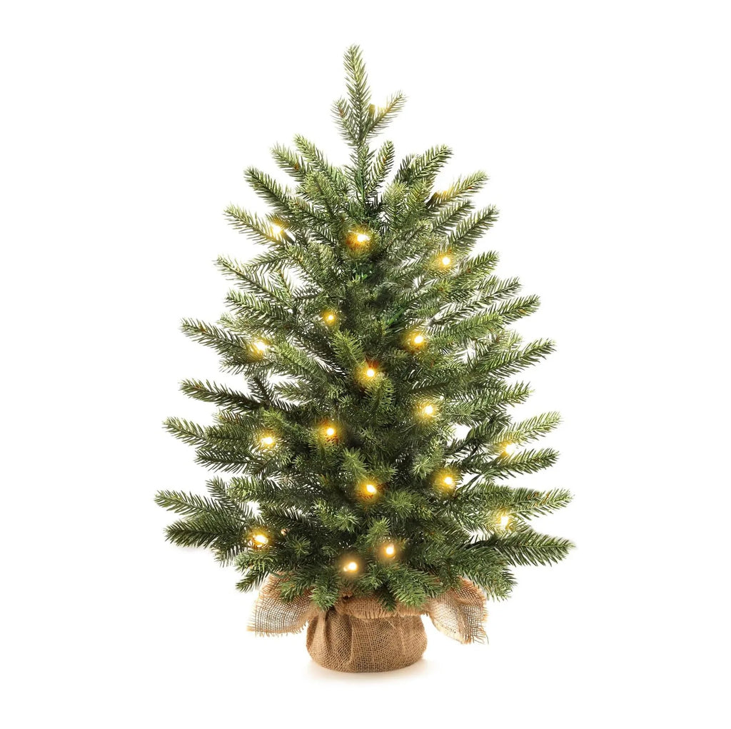 Decoração de árvore de natal 2025 decoração de casa decoração de ano novo pinho de natal embutido led mesa artificial pequena árvore de natal