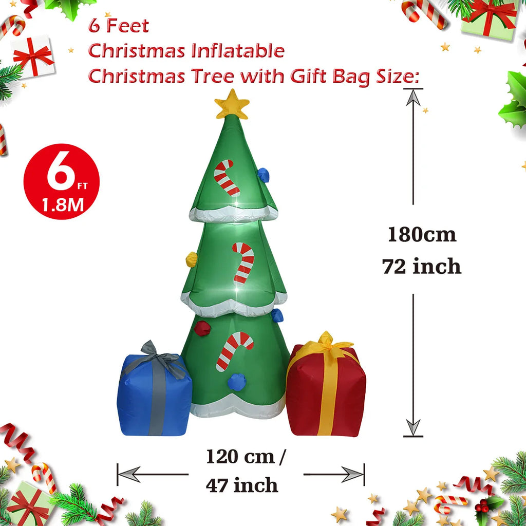 Decorações infláveis de natal-ramo boneco de neve, papai noel, homem de gengibre, saco de presente boneco de neve luz led decorações de gramado