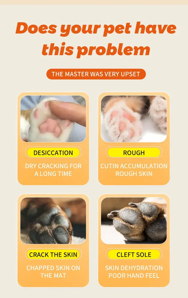 Creme para Cuidado das Patas de Animais de Estimação, Hidrata e Amacia as Solas das Patas, Previne a Pele Seca, Creme de Proteção Nutritiva Diária, Suprimentos para Patas de Animais