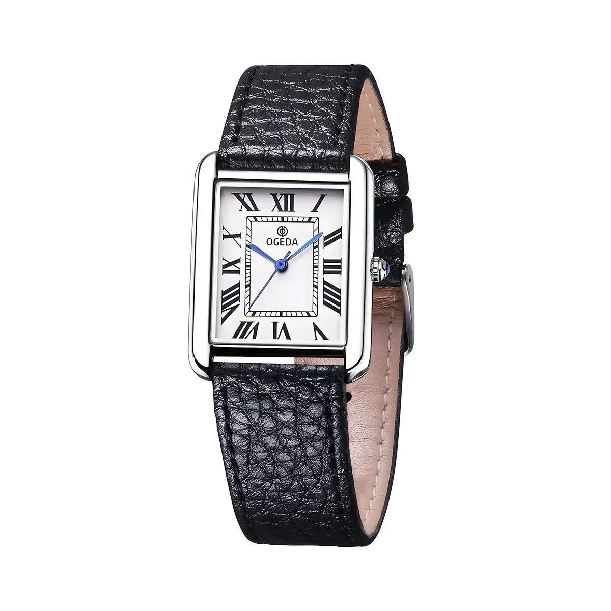 Ogeda 2025 New Square Men's Quartz Watch with Mineral Glass Alloy Case, Leather Strap, Sports Waterproof 3Bar Reloj Hombre Wat
