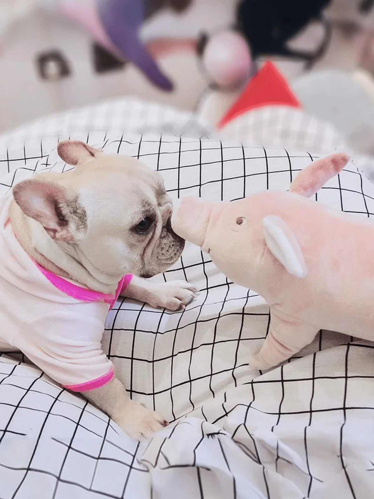 Um Brinquedo de Pelúcia para Cães com Design de Porquinho Rosa, Durável para Mastigar, Brinquedo Relaxante para Dormir, Brinquedo de Pelúcia para Cães