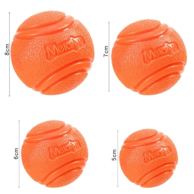 Brinquedos para Cães de Estimação: Bola de Borracha Sólida e Resistente, Durável, Resistente à Mastigação, Alto Salto, para Lançar ao Ar Livre, Brincar de Busca e Treino Interativo para Filhotes