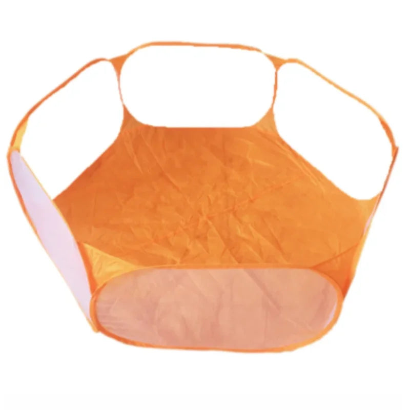 Transparente portátil pet gaiola tenda cão gato cercadinho aberto dobrável quintal cerca para hamster coelho cobaia pequena gaiola para animais de estimação