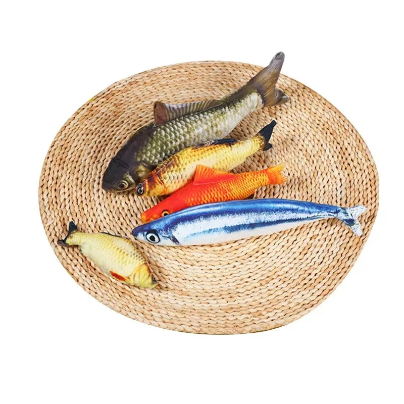 20cm gato favor peixe brinquedo de pelúcia travesseiro simulação peixe gato brinquedo animal de estimação treinamento interativo mastigar brinquedo suprimentos para animais de estimação