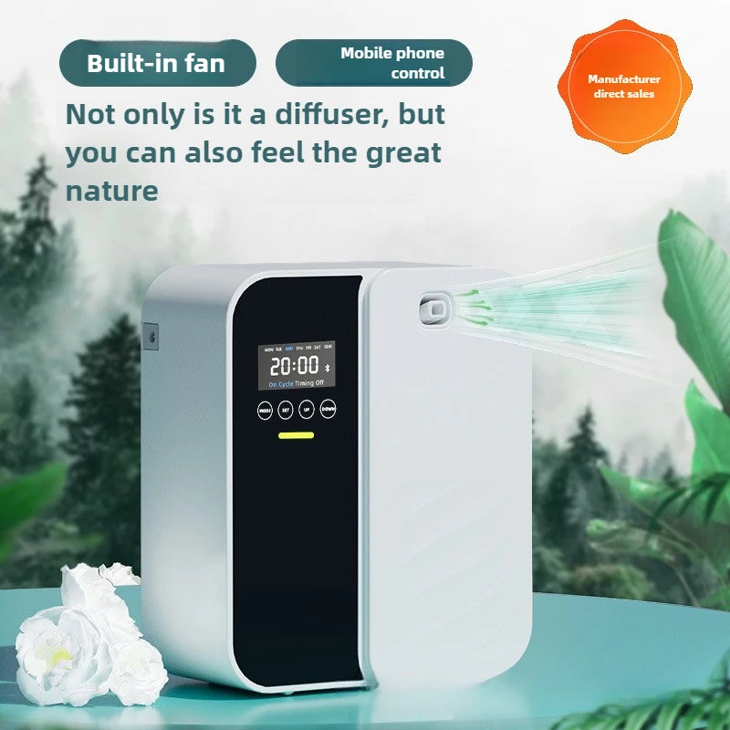 Difusor de aroma inteligente de 500ml - Bluetooth, spray automático, cobertura de 1000m3 e eliminação de odores para casa/comercial (hotel/bar/spa)