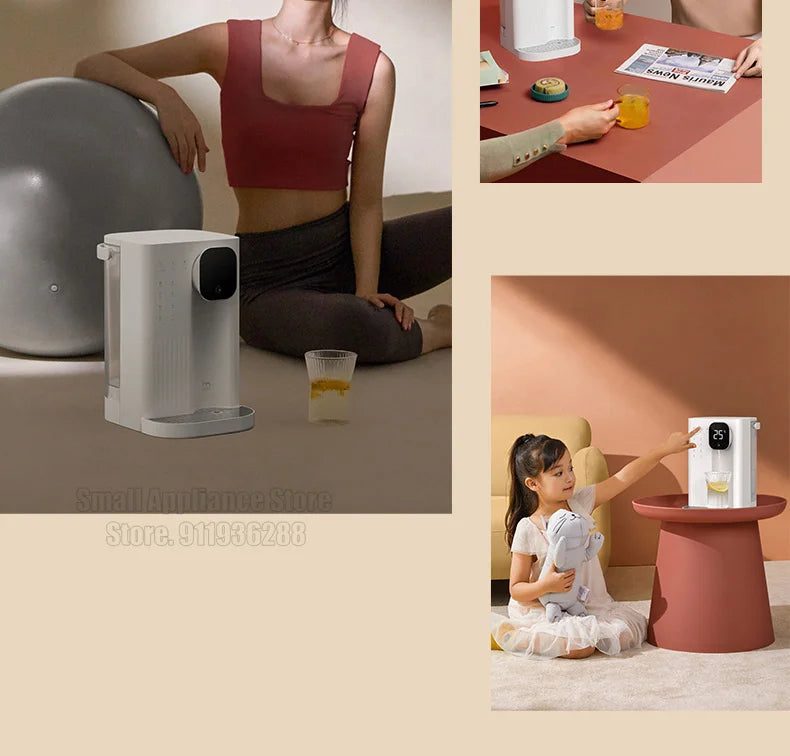 Jmeye dispensador de água de calor instantâneo portátil casa escritório chá fabricante dois métodos enchimento água aquecedor desktop purificador água