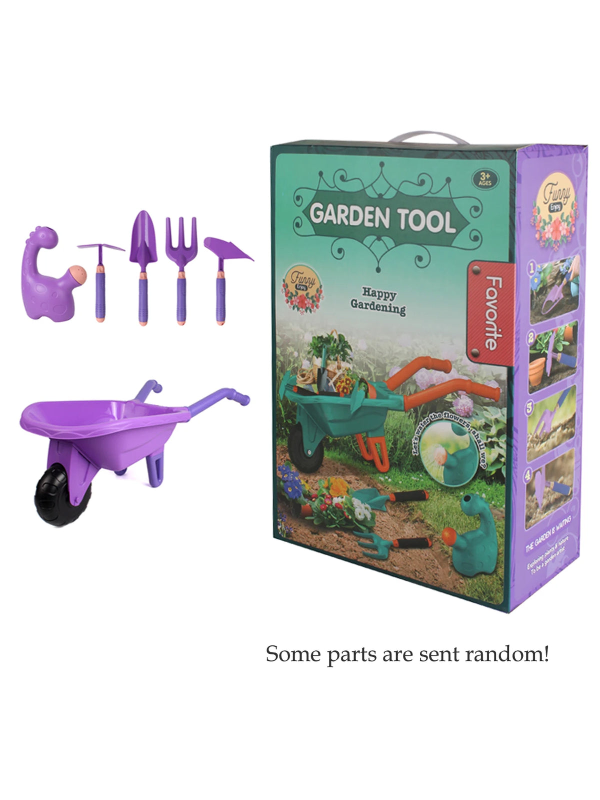 Conjunto de Ferramentas de Jardinagem para Crianças, Carrinho de Praia com Acessórios, Luvas e Ferramentas para Plantar Flores, Presentes para Meninos e Meninas - Kasa & Pet