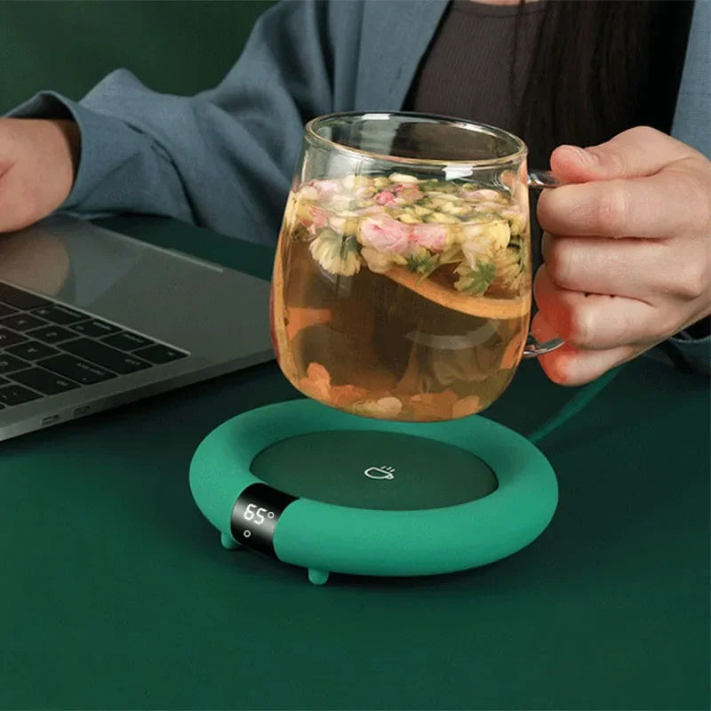 Nova caneca de café mais quente aquecimento elétrico coaster para escritório em casa 3 temperaturas ajustável xícara de chá mais quente presente aniversário natal