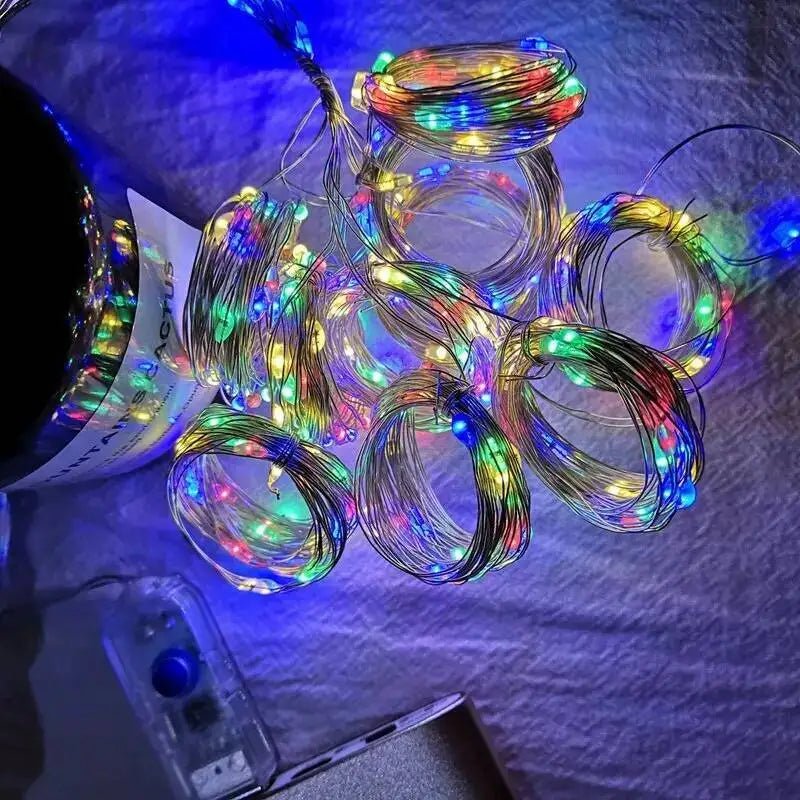 Cortina de natal led luzes da corda guirlanda festival 8 modos usb controle remoto feriado casamento luzes fadas para decoração do quarto