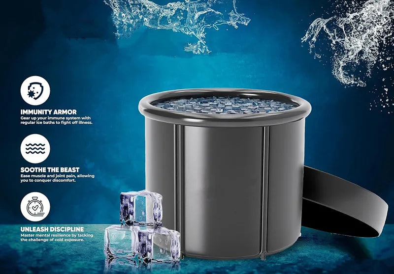 Grande banheira de gelo inflável dobrável banheira portátil terapia fria recuperação banheira para atletas treinamento esportivo piscina spa