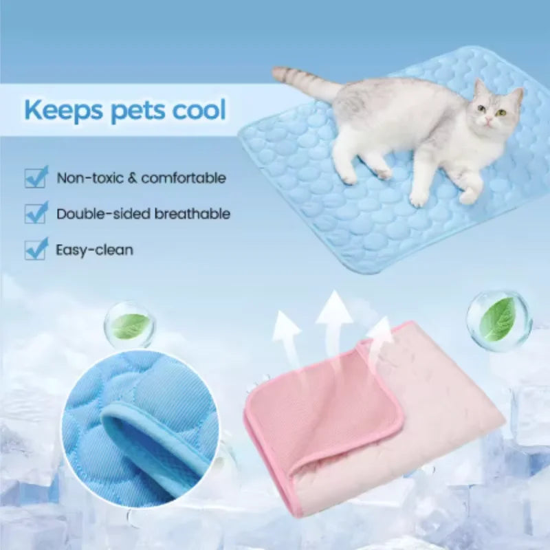 Tapete Refrescante para Cães, Cama Fria de Verão para Pets, Extra Grande para Cães Pequenos e Grandes, Acessórios para Pets