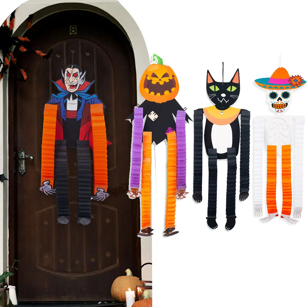 Decorações de Halloween para Pendurar: Abóboras, Bruxas, Gatos, Vampiros – Enfeites para Festas de Doçura ou Travessura, Decorações Internas e Externas para Jardim, Portas e Paredes
