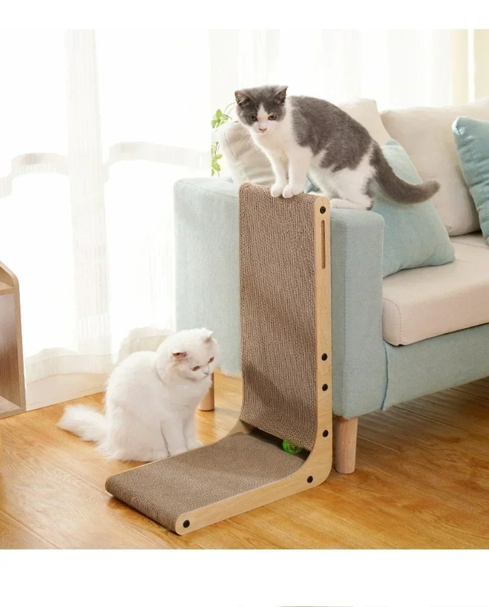 Gato arranhando placa gato brinquedos de madeira resistente ao desgaste e resistente a riscos post gato móveis treinamento moagem garra brinquedos sofá
