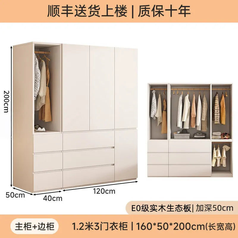 Guarda-roupa Armário com Gavetas e Prateleiras para Organização Doméstica, Armário de Canto Solteiro para Sala de Estar Kasa & Pet Store