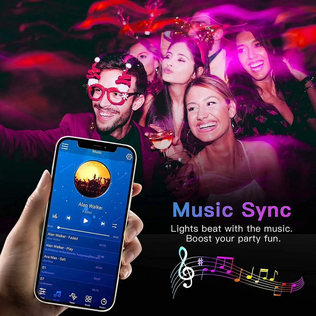 USB Bluetooth LED Strip Light, luzes RGB, lâmpada flexível, fita, auto-adesivo, TV, diodo de mesa, 5050 SMD, 5V