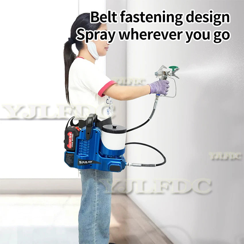 Pulverizador mal ventilado de alta pressão, pulverizador elétrico de tinta, bateria de lítio recarregável, estilo mochila pequena, portátil