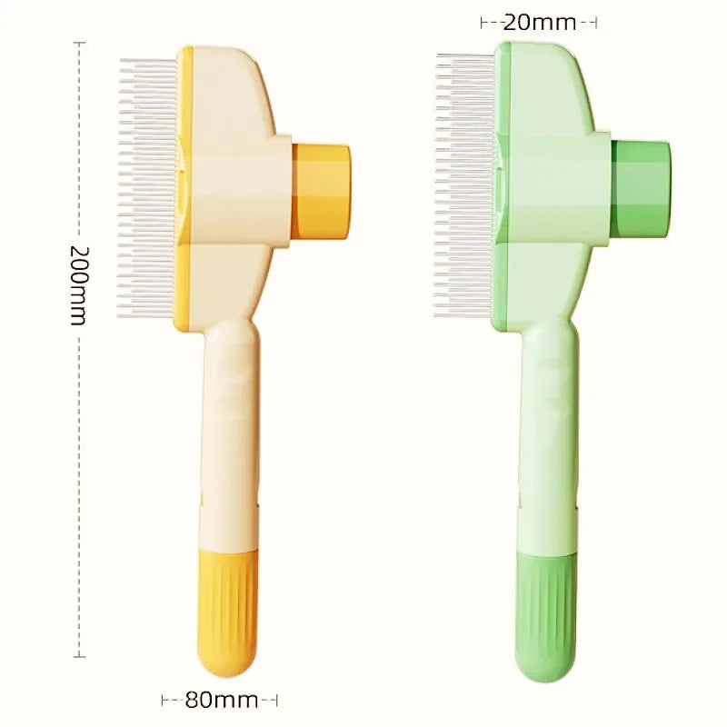 Cão pente removedor de pêlos de animais de estimação um botão cães escova auto-limpeza gato escova pentes de massagem para cães aliciamento escovas para produtos para animais de estimação