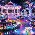 Luzes de Natal à Prova d'Água com 8 Modos, Luzes de Fada em Cordão, LED Alimentado por Energia Solar para Decoração de Árvore, Pátio, Quintal e Jardim Externo