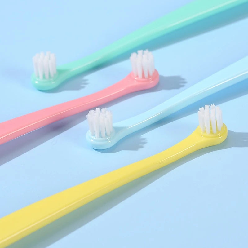 Escova de dentes para limpeza de animais de estimação, 4 unidades, remoção de mau hálito, limpeza de boca, escova de dentes de plástico, cuidados dentários para cães, suprimentos para gatos