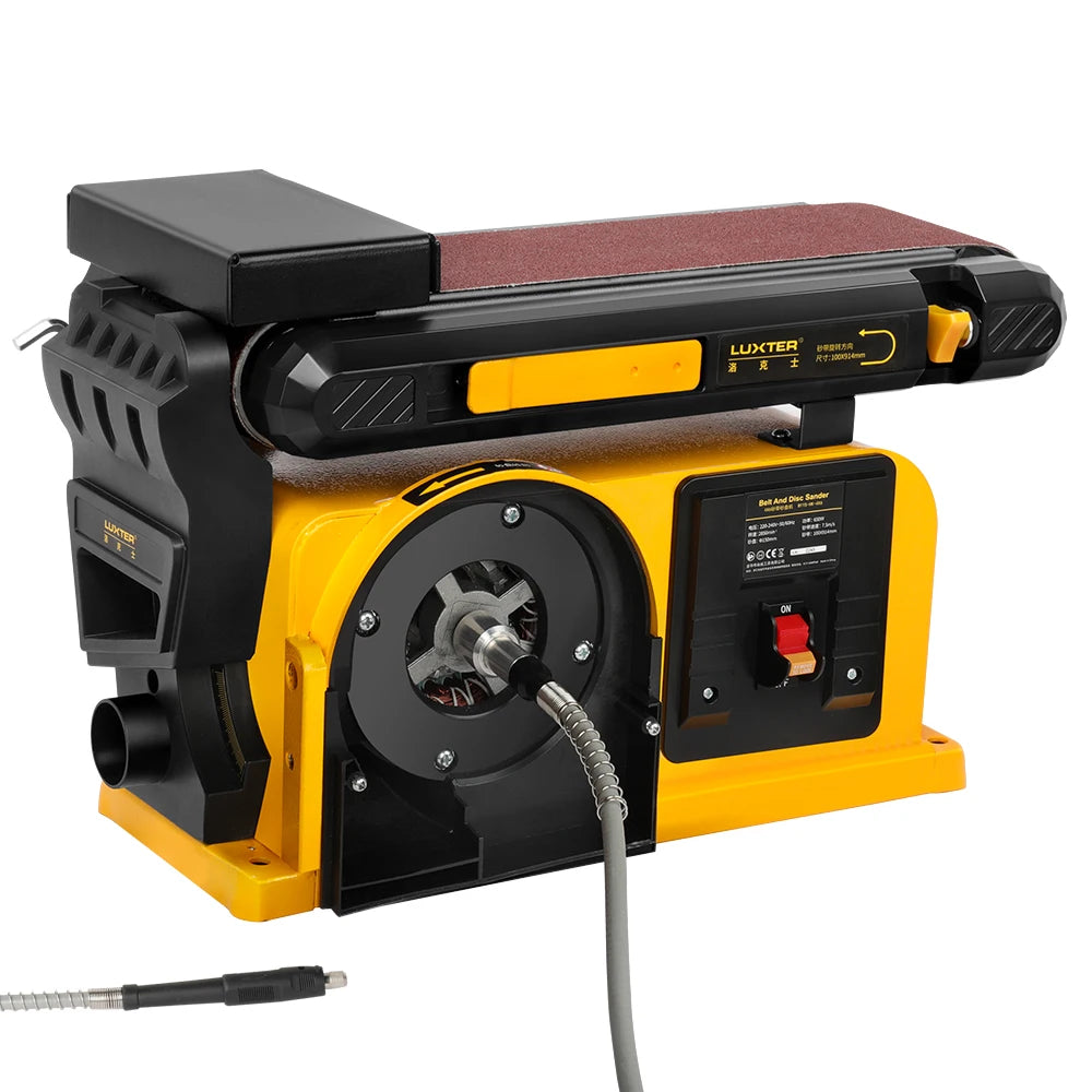 Lixadeira de Cinta e Disco Profissional 650W 100x914mm com Disco de 150mm para Plástico