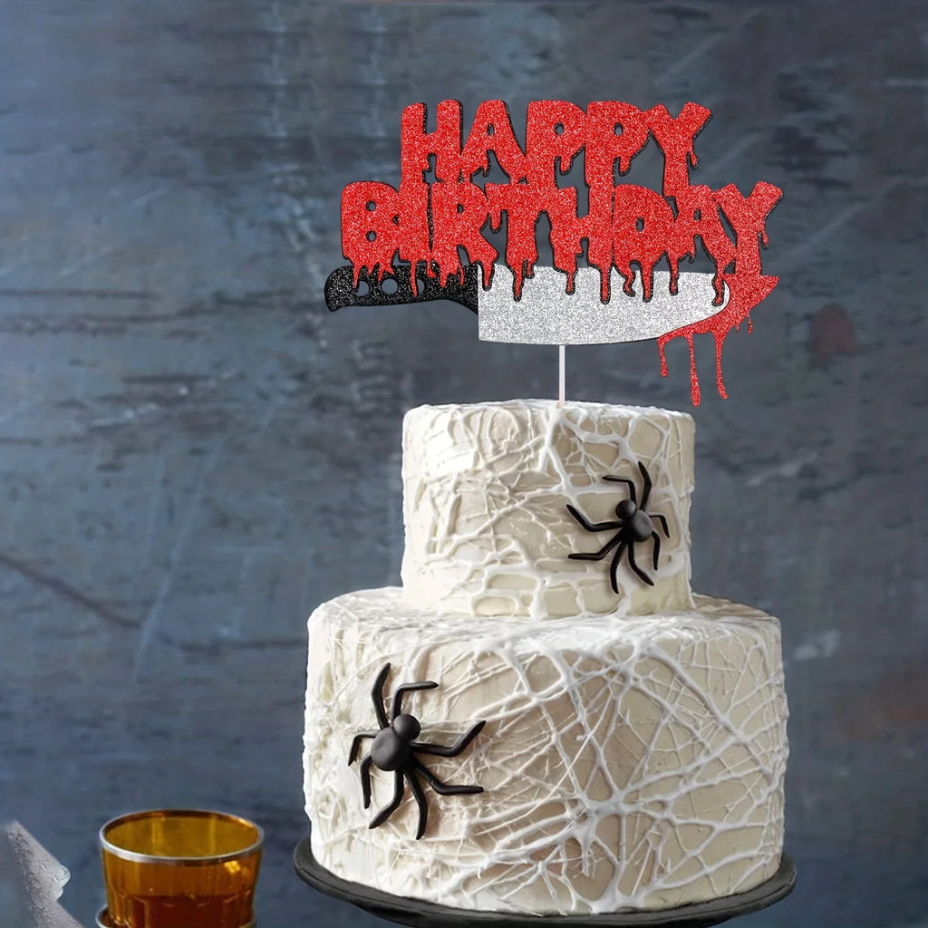 1 unidade de decoração assustadora para bolo de Halloween – um toque original para uma sobremesa doce e horripilante.