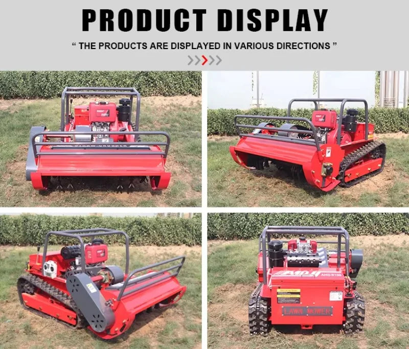 Cortador de Grama Elétrico Robótico de Esteira para Uso Doméstico, Personalizado, com Lâminas de 800mm, 1000mm, 1200mm, para Cortar Grama
