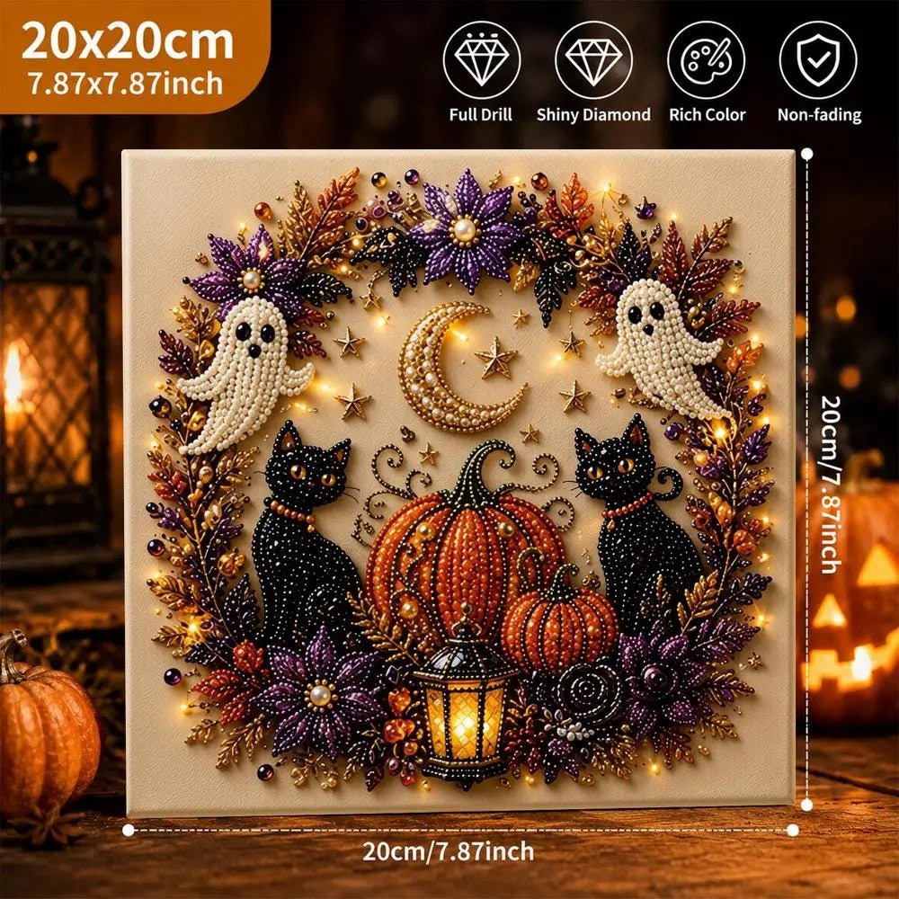 Kit de Arte com Pérolas para Halloween, Artesanato Assustador Ideal para Iniciantes, Lembranças de Festa, Decoração DIY de Fantasmas para Casa, Escritório, Sala de Estar, Estúdio e Festa - Kasa & Pet
