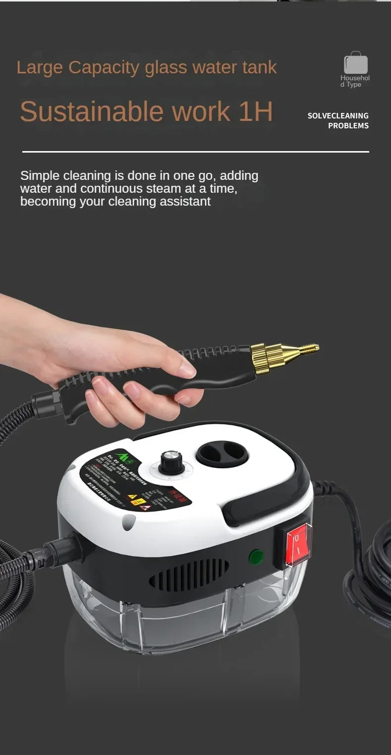 Limpador a Vapor Portátil de Alta Temperatura para Cozinha, Carro, Piso e Mais, 220V