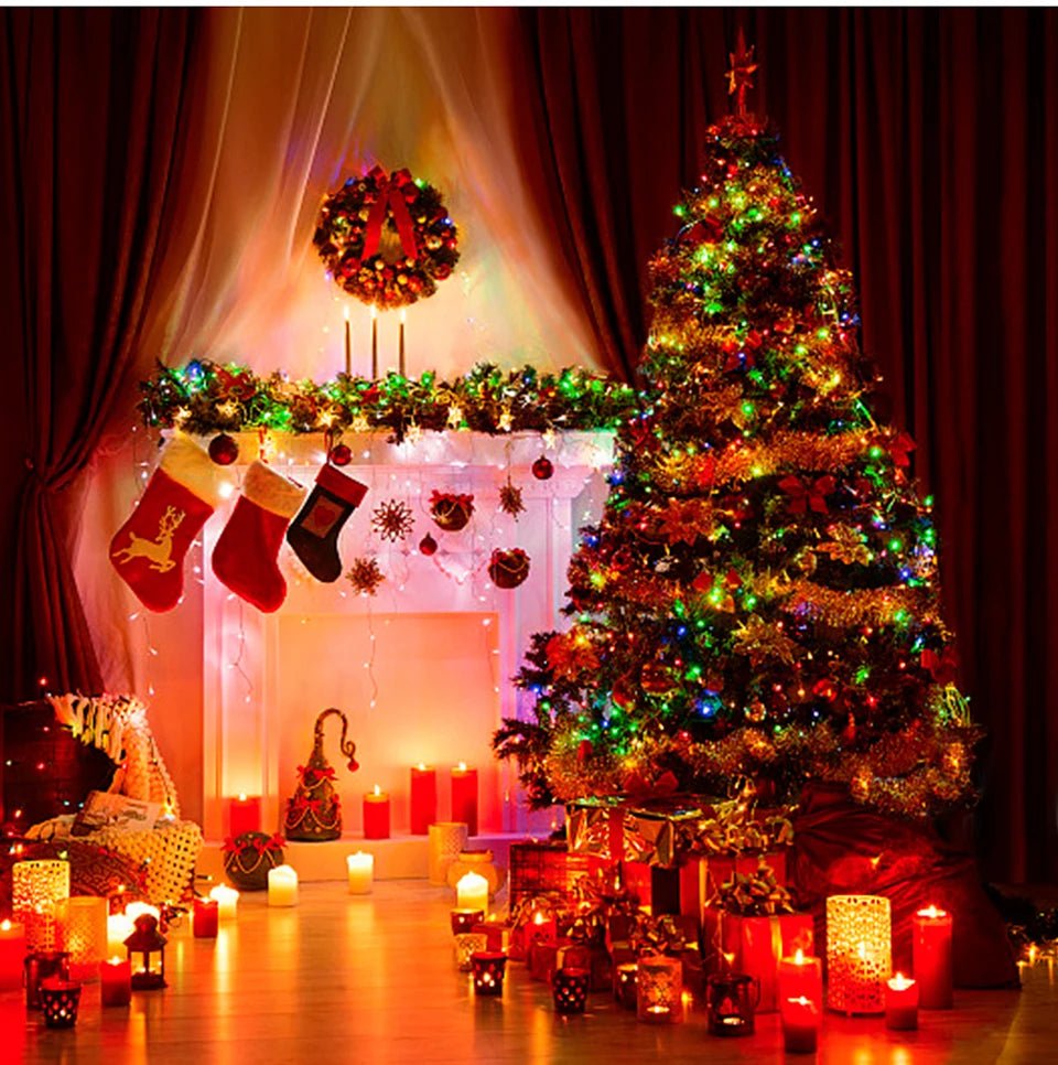 Luzes de corda LED para decoração de Natal à prova d'água, plugue UE/EUA 24V, guirlanda de luzes de fadas para decoração de quarto de jardim ao ar livre