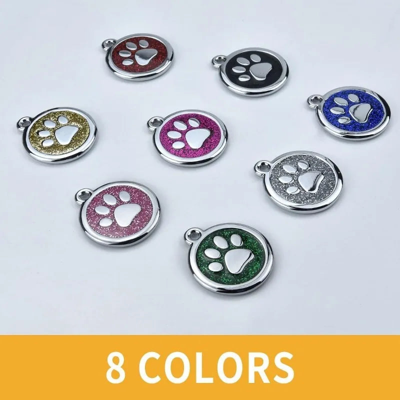 Etiquetas de Identificação para Animais de Estimação com Gravação Gratuita, Pingente Anti-perda para Coleira, Tag Personalizada com Nome de Cachorro, Decoração de Pata de Gato, Produto Personalizado Kasa & Pet
