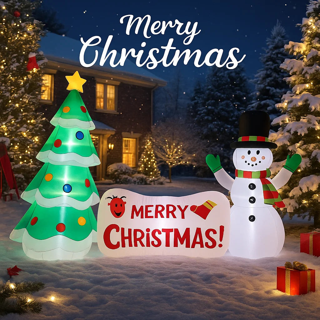 3m/10ft boneco de neve árvore de natal decorações de natal casa brinquedos infláveis com luzes led quintal festa de natal diy decoração suprimentos