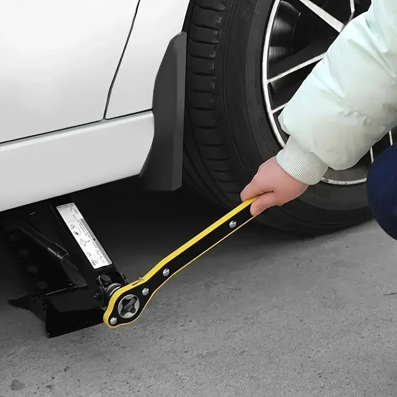 Carro de poupança de trabalho jack chave de catraca tesoura jack garagem pneu roda lug chave lidar com chave de poupança de trabalho ferramenta de reparo do carro
