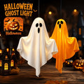 Decorações de Fantasmas LED para Halloween, Ornamentos de Fantasmas com Brilho Quente para Casa, Quarto e Decoração de Festa de Halloween