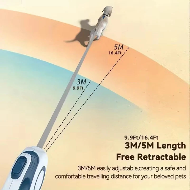 Trela retrátil automática para cães, corda extensível para viagens ao ar livre, caminhada, cães pequenos, corda de tração, chumbo para gatos