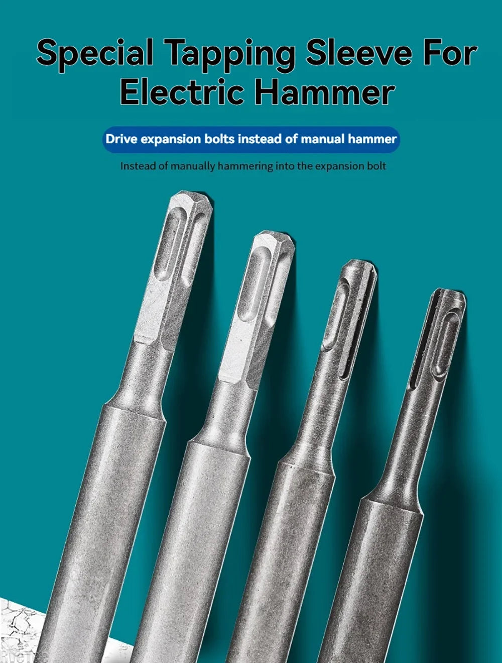 Broca de driver de haste de aterramento - Broca SDS Plus de aço resistente ao desgaste |   Compatível com ferramentas elétricas de martelo rotativo
