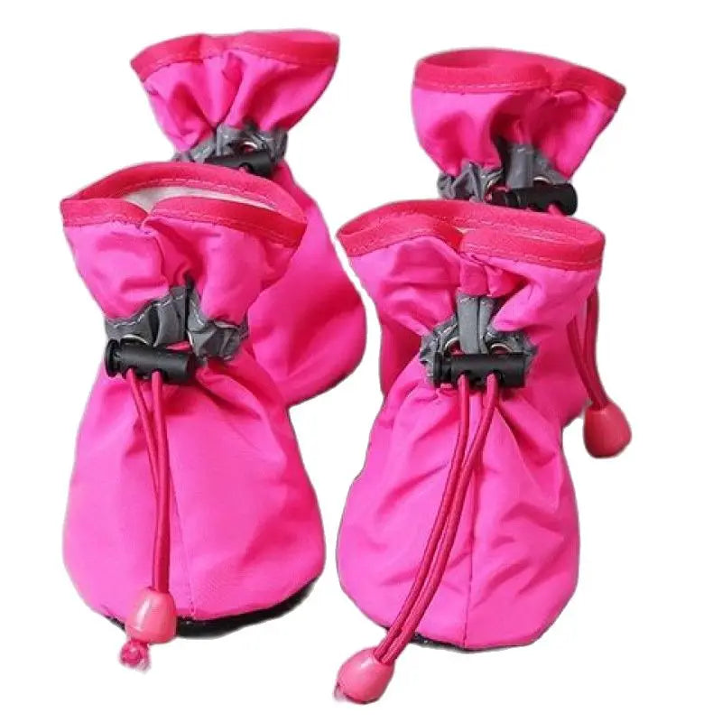 Conjunto de 4 Sapatos Impermeáveis para Cães, Botas de Chuva Antiderrapantes com Sola Macia, Sapatos para Gatos, Botas para Filhotes, Acessório para Patas Kasa & Pet