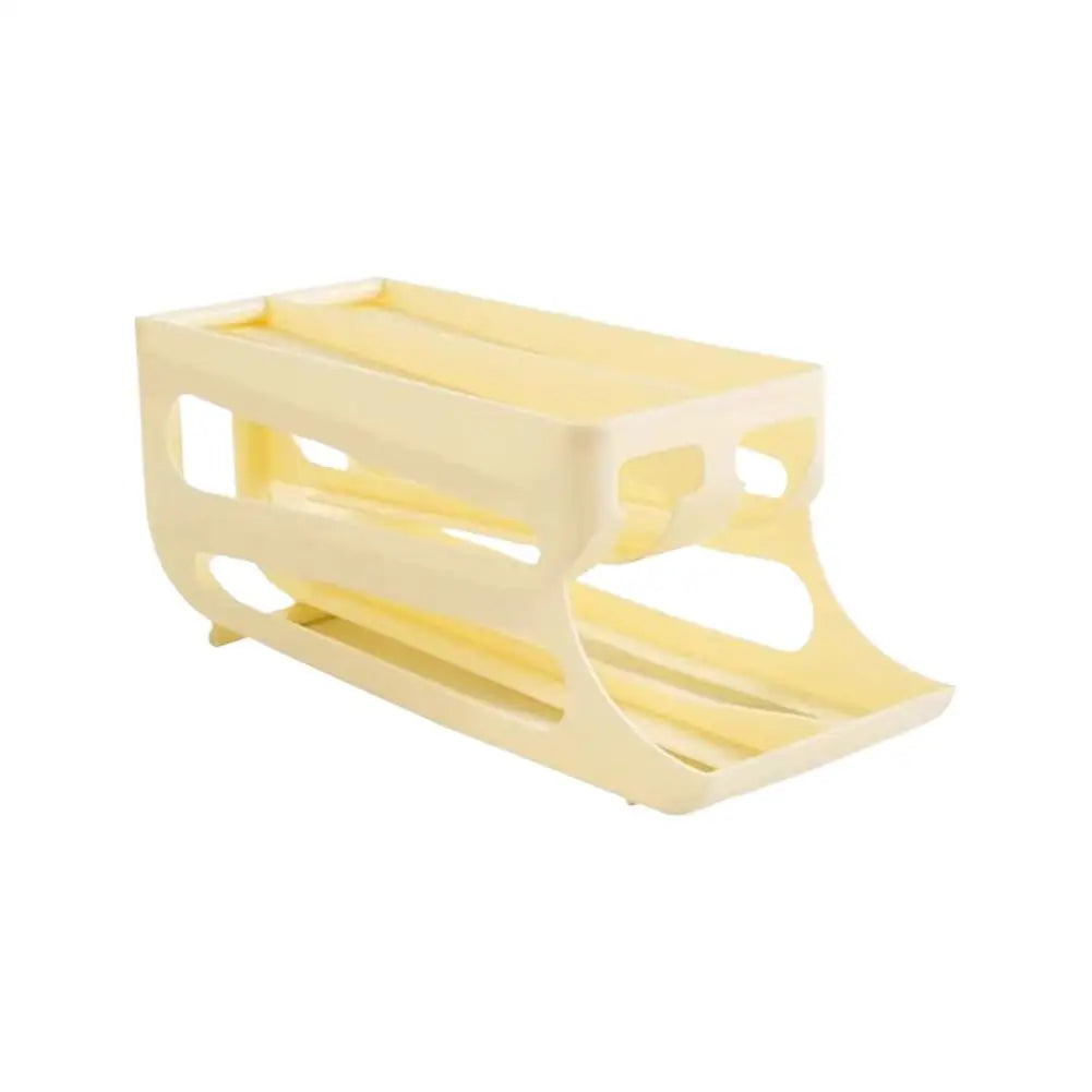 Organizador de ovos com rolagem automática para cozinha, dispensador de ovos de plástico, rack de armazenamento, suporte de ovos que economiza espaço para uso na geladeira, acessórios de cozinha