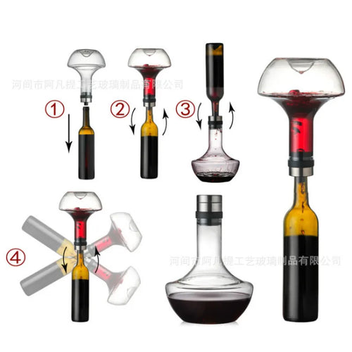 1000ml vinho tinto grande decantador artesanal de cristal aguardente champanhe copos garrafa jarro pourer aerador para a barra da família