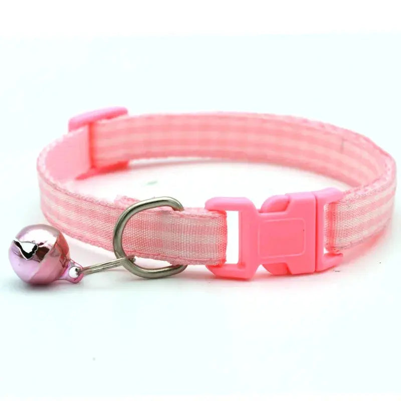 Coleira para Gato com Sino, Anel de Pescoço, Colar de Segurança Elástico Ajustável, Coleira para Filhote e Gatinho, Produtos para Animais de Estimação, Acessórios para Gatinhos Kasa & Pet