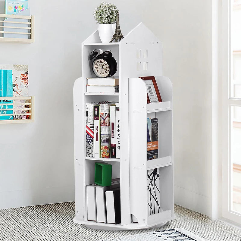 【Breeins】Madre de casa infantil, estante rotativa, livros, brinquedos, organizador de armazenamento, prateleira, armário, decoração de casa
