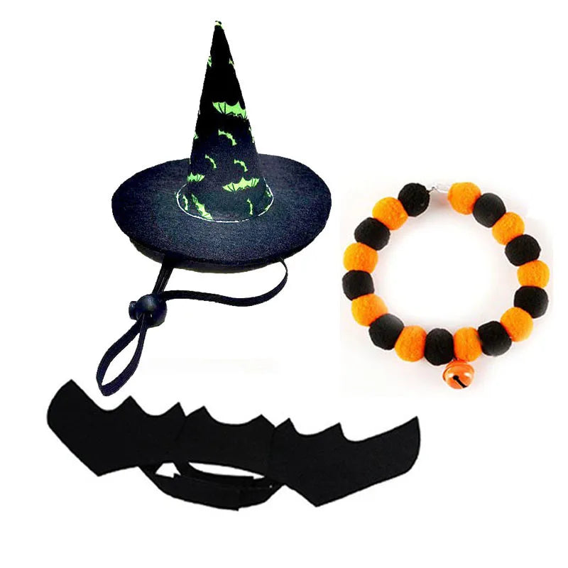Conjunto de Fantasia de Halloween para Animais de Estimação, Roupa de Cosplay para Gato Fofo, Acessórios para Fantasia de Cão de Estimação para Festa de Halloween, Roupas de Transformação para Gatinho