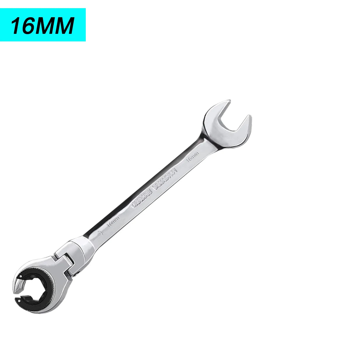1 chave de catraca de cabeça flexível aberta dos pces, chave de catraca métrica com 72 dentes, chave de catraca de tubulação de aço cromo vanádio Kasa & Pet