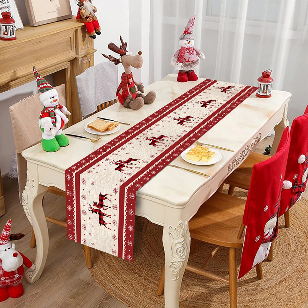Natal papai noel corredor de mesa navidad natal noel árvore boneco de neve bandeira de mesa feliz natal decoração para casa 2025 ano novo 2026